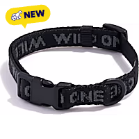 Wild One Black Quick-Release Dog Collar