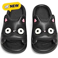 Petco Black Cat Adult Pool Slide Sandals