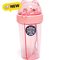 Petco Pink Two-Sided Dual Beverage Water Bottle