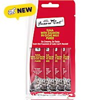 Fussie Cat Premium Tuna w/Salmon in Goat Milk Puree Cat Treats