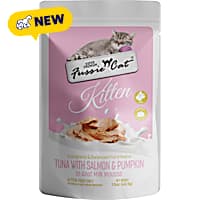 Fussie Cat Pouch Tuna & Salmon with Pumpkin in goat milk Mousse Kitten Food