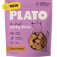 Plato Pet Jerky Bites Turkey with Pumpkin Dog Treats