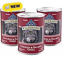 Blue Buffalo Wilderness Salmon & Chicken High-Protein Grain-Free Adult Canned Dog Food
