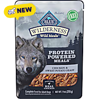 Blue Buffalo Wilderness Wild Meals Protein Powered Meals, Chicken & Sweet Potato Feast, Adult Wet Dog Food
