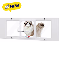 UniPaws Acrylic Cat Door for Horizontal Sash Windows
