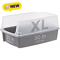 Iris Open Top Cat Litter Box with Scatter Shield