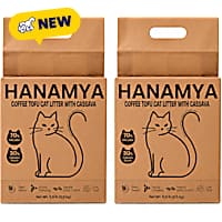 HANAMYA Natural Odor Control Low Dust & Strong Clumping Tofu & Cassava Cat Litter with Recycled Coffee Grounds