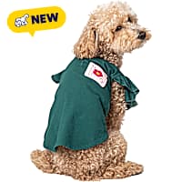 Pet Posse Cotton Green Ruffle Crochet Pocket Tee for Dogs