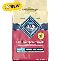 Blue Buffalo Life Protection Formula Salmon & Brown Rice Recipe, Chicken Free Formula, Senior 7+ Dry Dog Food