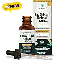 Pet Releaf USDA Organic Hip & Joint Hemp Oil 600mg for Dogs