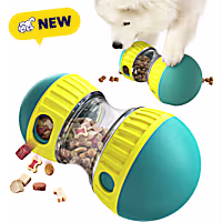 PawsPik Blue Dual Sphere Treat-Dispensing Rolling Dog Toy