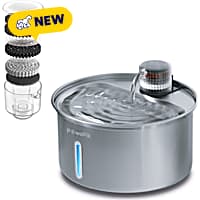 PawsPik PureFlow MAX Stainless Steel Curve Dog & Cat Water Fountain