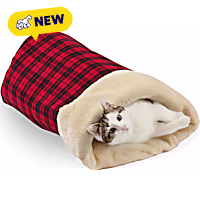 PawsPik Self Warming Covered Dog & Cat Cave Bed