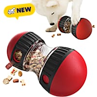 PawsPik Red Dual Sphere Treat-Dispensing Rolling Dog Toy
