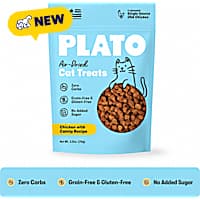 Plato Pet Air Dried Chicken & Catnip Cat Treats