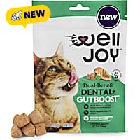 WellJoy Dual-Benefit Dental+ GutBoost Cat Treats