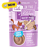 Cats in the Kitchen Pantry Pours Senior Support Chicken & Salmon Bisque Lickable Cat Treat