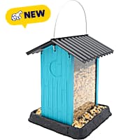 North States Fiesta Blue Hopper Birdfeeder