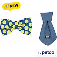 YOULY Tennis Ball Tie & Bowtie Set for Dogs