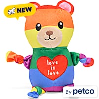 YOULY Pride Rainbow Teddy Bear Plush Dog Toy