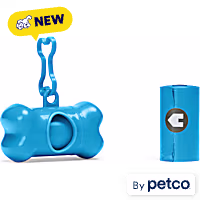 YOULY Royal Blue Waste Bag Dispenser & 2 Roll Set for Dogs