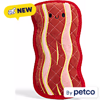 Leaps & Bounds Bacon Tough Plush Dog Toy