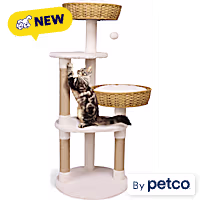 EveryYay Rattan All-in-One 4-Level Cat Tree