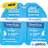 WholeHearted Grain-Free Salmon Recipe in Gravy PateCat Food Split Cups