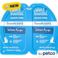 WholeHearted Grain-Free Salmon Recipe in Gravy Craveable Cuts Cat Food Split Cups