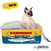 EveryYay Sardine Tin Novelty Hooded Cat Bed