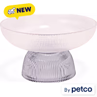 EveryYay Elevated Round Glass Dog Bowl