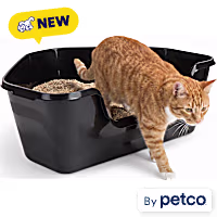 So Phresh High-Back Corner Black Litter Box