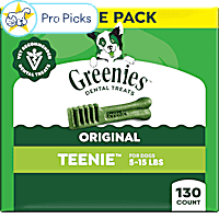 Greenies Original Teenie Natural Dog Dental Care Chews Oral Health Dog Treats