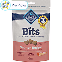Blue Buffalo Bits Enhanced with DHA, Salmon Recipe Made with Natural Ingredients Soft Dog Treats for Training