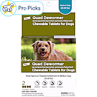 Elanco Quad Dewormer Tablets for Dogs 26 to 60 lbs.