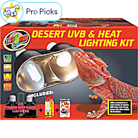 Zoo Med Desert UVB & Heat Lighting Dual Kit