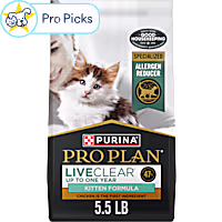 Purina Pro Plan LiveClear Allergen Reducer Chicken and Rice Formula Dry Cat Food for Kittens Cat