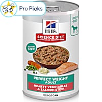 Hill's Science Diet Adult Perfect Weight Hearty Vegetables & Salmon Stew Dog Food