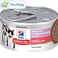 Hill's Science Diet Kitten Sensitive Stomach & Sensitive Skin Salmon & Vegetable Stew Wet Cat Food