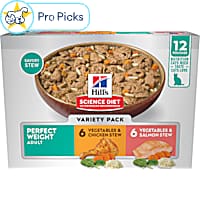 Hill's Science Diet Perfect Weight Pouch Chicken & Salmon Stew Wet Cat Food Variety Pack