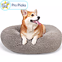 Petco Faux Fur Donut Curler Pet Bed