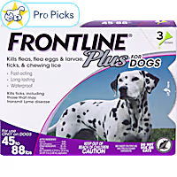 FRONTLINE Plus Flea & Tick Spot Treatment for Large Breed Dogs 45 - 88 lbs. (Purple)