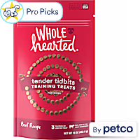 WholeHearted Grain-Free Tender Tidbits Beef Recipe Dog Training Treats
