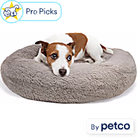 EveryYay FauX Fur Round Cuddler Dog Bed