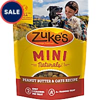 Zuke's Mini Naturals Soft and Chewy with Peanut Butter and Oats Training Dog Treats