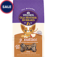 Wellness Old Mother Hubbard Classic P-Nuttier Natural Mini Oven-Baked Biscuits Dog Treats