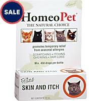 HomeoPet Feline Skin and Itch, Safe and Natural Cat Supplement for Itchy Skin, Skin and Itch Relief for Cats
