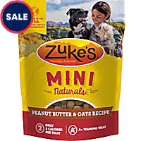 Zuke's Mini Naturals Soft and Chewy with Peanut Butter and Oats Training Dog Treats