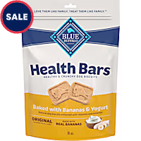Blue Buffalo Health Bars Oven-baked Dog Treats Made with Natural Ingredients, Bananas & Yogurt, Crunchy Dog Biscuits