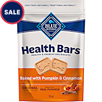 Blue Buffalo Health Bars Oven-Baked with Natural Ingredients, Pumpkin & Cinnamon, Crunchy Dog Biscuits